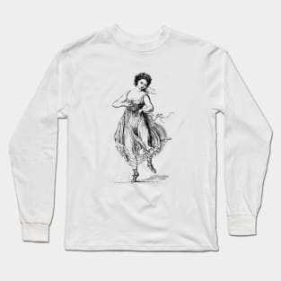 Italian Dancer 2 by Johann Gottfried Schadow Long Sleeve T-Shirt